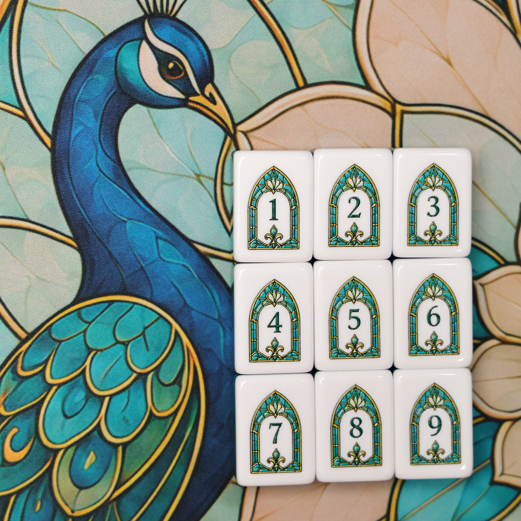 Peacock Stained Glass American Mahjong Set