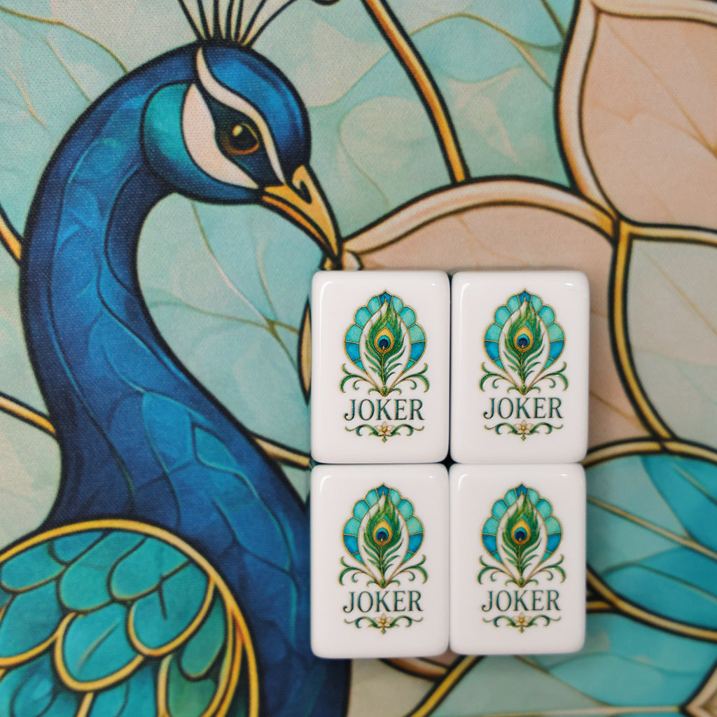 Peacock Stained Glass American Mahjong Set
